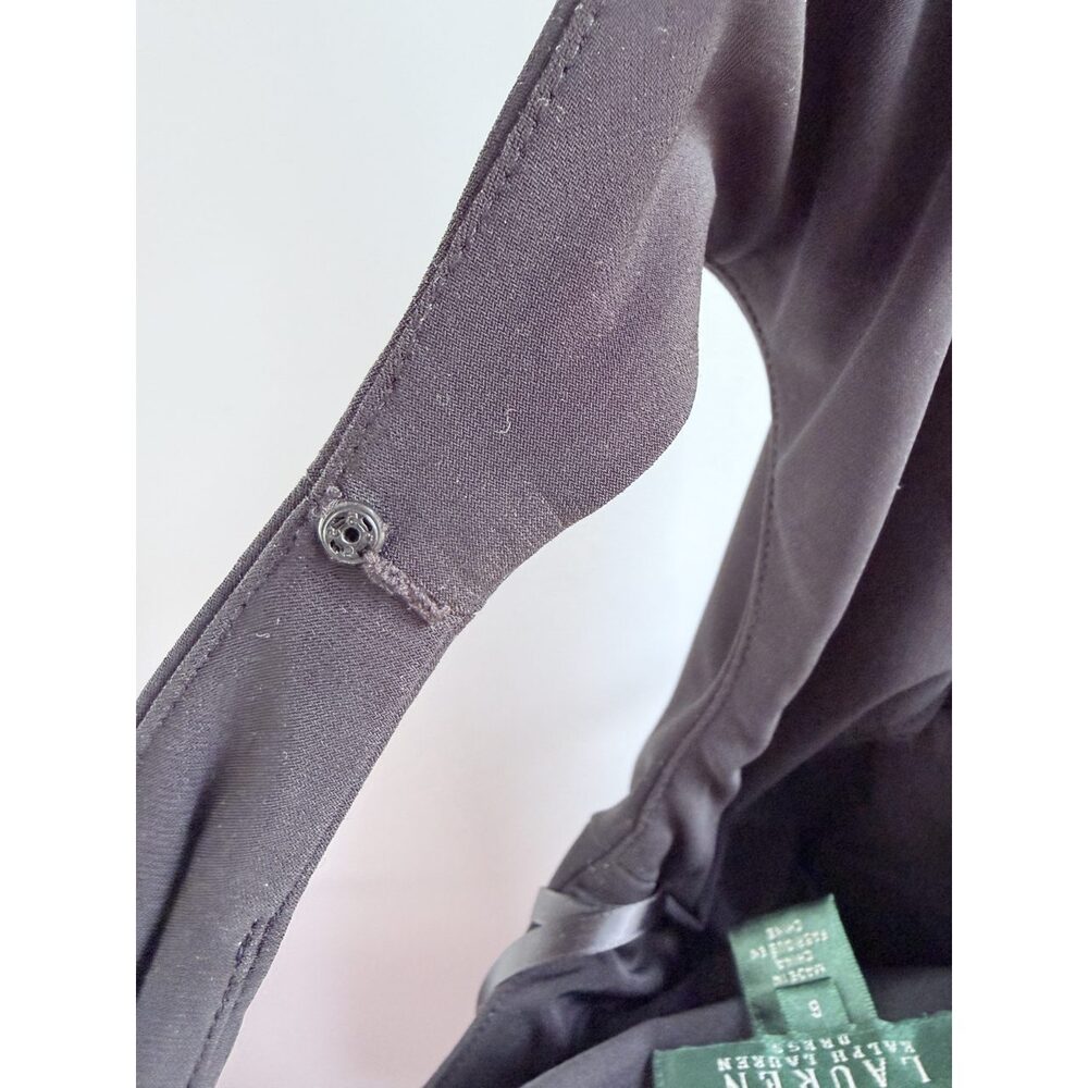 Audrey Hepburn style Lauren Ralph Lauren black elegant Dress New size 6 - Picture 13 of 14